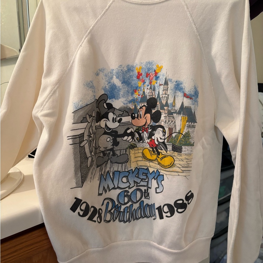 Disney White Sweatshirt with Blue Tag
